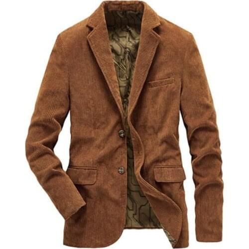 New Arrive Male corduroy suits outerwear casual suit men slim fit blazer mens blazer jacket plus size 4XL