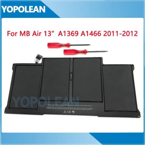 New Laptop Battery For Macbook Air 13" A1369 A1466 7.3V 50Wh A1405 Replacement Battery 2011 2012 Year