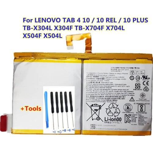 Original New 7000mAh L16D2P31 Battery For LENOVO TAB 4 10 / 10 REL / 10 PLUS TB-X304L X304F X504F X504L TB-X704F X704L