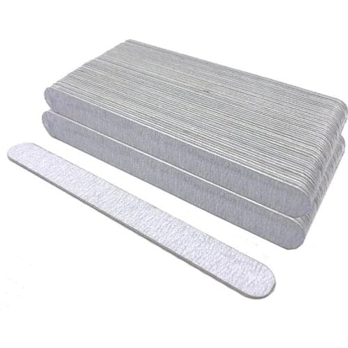 Wholesale 100pcs Grey Nail File Polishing Sanding Files Nagel Vijlen Double Side Trimmer Buffer Manicure Pedicure Nail Art Tool