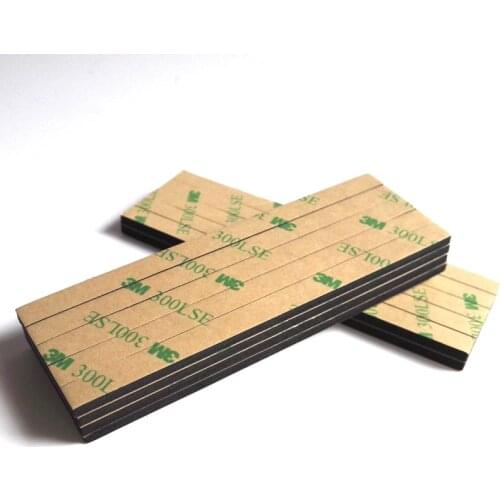 100pcs (110mmx7mmx3mm) with Strong Double Adhesive Black Foam Gasket Pads for Car Frame Photo, Daily Use