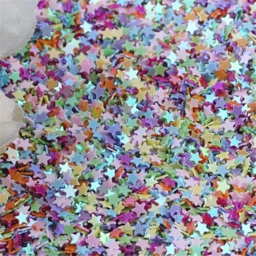 Multi Mixed 3mm Star Shape Sequin PVC Loose Sequins Paillettes for Nail Art Manicure Sewing Wedding Decoration Confetti 10g
