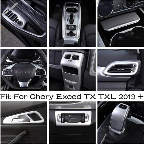 Steering Wheel / Ignition Panel / Inner Door Handle Bowl Frame Cover Trim ABS For Chery Exeed TX TXL 2019 2020 Interior Parts