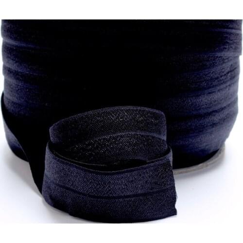 Wholesale wide black foe ribbon, free shipping 100 yards/roll 1 inch solid color fold over elastic