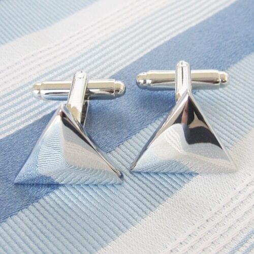 Triangle Cufflink Cuff Link 1 Pair Retail Free Shipping Promotion
