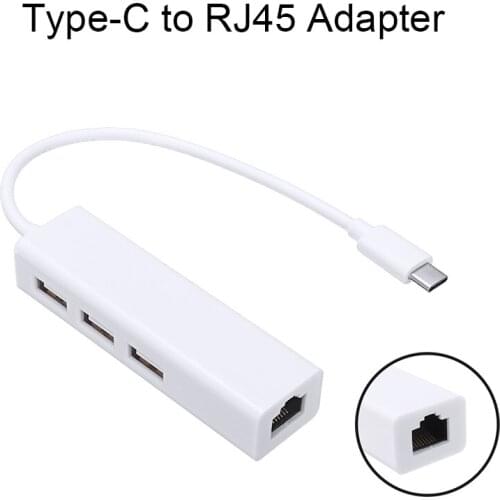 USB-C To Ethernet Port Cable Adapter Type C Thunderbolt 3 To RJ45 Fast 100 Hub Network Adapter Network Card