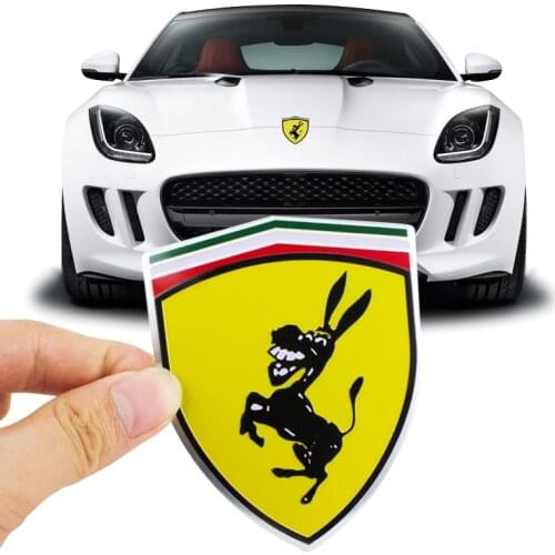Creative Funny Humor Car Sticker Decal Vinyl for Car Body Automobile Exterior Decoration Ferrari Donkey Styling Accessories