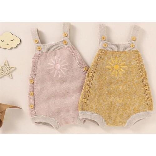 Knit Baby Clothes Newborn Baby Bodysuit Overalls Infant Girls Boys Romper Clothes Cotton Baby Romper Jumpsuit Girls Playsuit