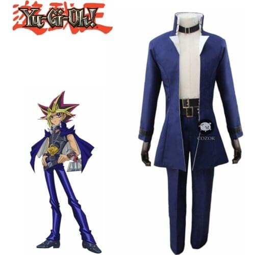 Yu-Gi-Oh! The Dark Side of Dimensions Yugi church Blue Coat Pants Cosplay Costume