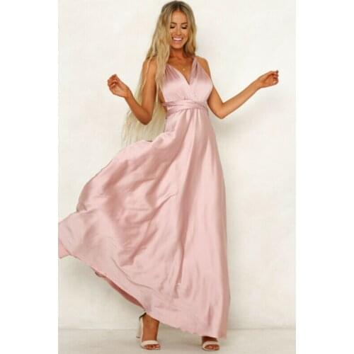 Ladies Infinity Cross Strap Women Evening Party Long Gown