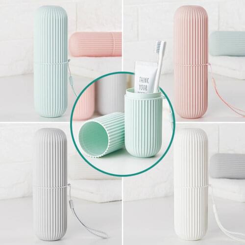 Toothbrush Home Creative Cup Travel Portable Toothbrush Bucket Simple Modern Mouthwash Cup Cover with Covered Toothbrush Box