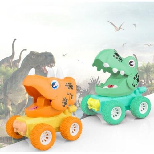 1PC BPA Free No Power Supply Baby Car Montessori Interactive Animal Car Plastic Friction Car Toy Interactive Inertia Car 69HE
