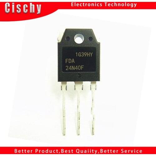 10pcs/lot FDA24N40F FDA24N40 24N40F MOSFET N-CH 400V 23A TO-3PN. In Stock