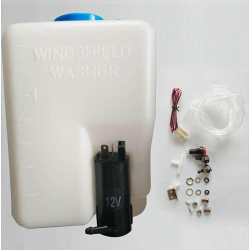 12V Universal Car Windshield Washer Reservoir Pump Bottle Jet Switch Kit