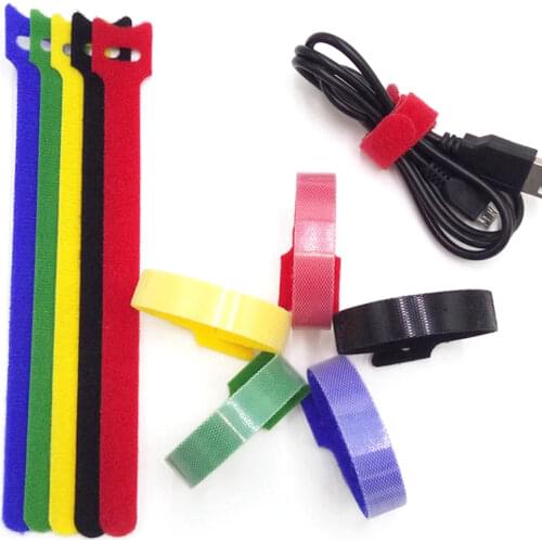 20pcs Magic Tape Sticks Cable Ties Model Straps Wire With Battery Stick Buckle Belt Bundle Tie Hook Loop Adhesive Fastener Tape