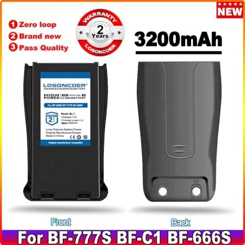 3200mAh BF-C1 BL-1 Battery For BF-777S Compatible H777 H-777 BF-666S BF-888S For Baofeng 888 Batteries Walkie Talkie Battery