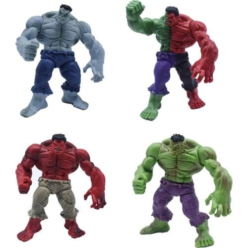 4pcs/set 12cm Marvel Toys Hulk Action Figure The Avengers Superhero Hulk PVC Collectible Model Toys