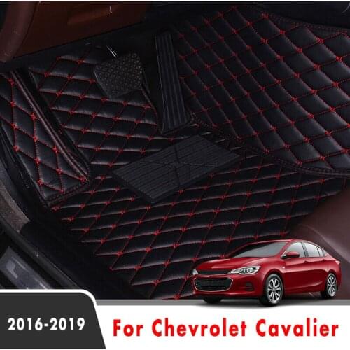 Car Floor Mats For Chevrolet Cavalier 2019 2018 2017 2016 Artificial Leather Waterproof Custom Auto Foot Pads Automobile Carpets