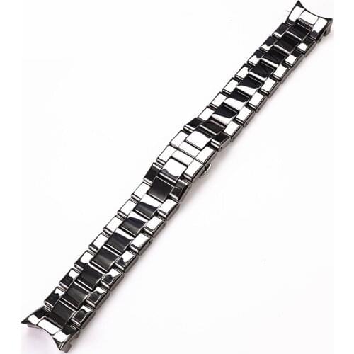 Bright 22mm Silver Ceramic Strap For Armani Watch Ar1465 Strap Bracelet Wristband Replacement Strap Watch Band Belt Accessories