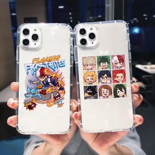 Anime My Hero Academia Deku Bakugou Phone Case For iPhone 11 Pro MAX 12 7 XR XS SE20 X 8 6Plus Shockproof Clear Soft Cover Shell
