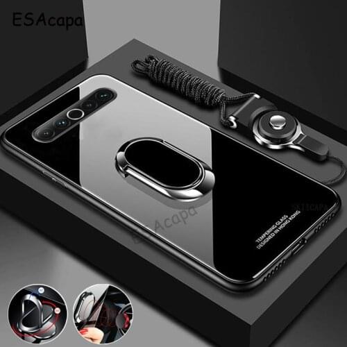 For Meizu 17 Case Tempered Glass Magnet Ring Holder Stand Phone Case For MEIZU 17 Pro 6T 5S 16X 16S 16XS Note 9 6 5 Back Cover