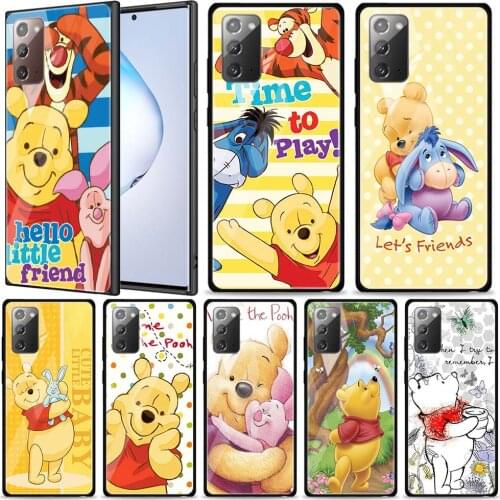Disney Winnie the Pooh for Samsung Galaxy Note 20 Ultra 10 Lite Plus 9 8 5G A70 A50 A40 A30 A20 Tempered Glass Phone Case