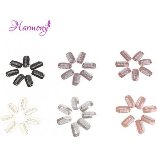 Harmony Plus Hair 200pcs U Blonde/Brown/Black Snap Clip For Hair Extension wig weft 28mm
