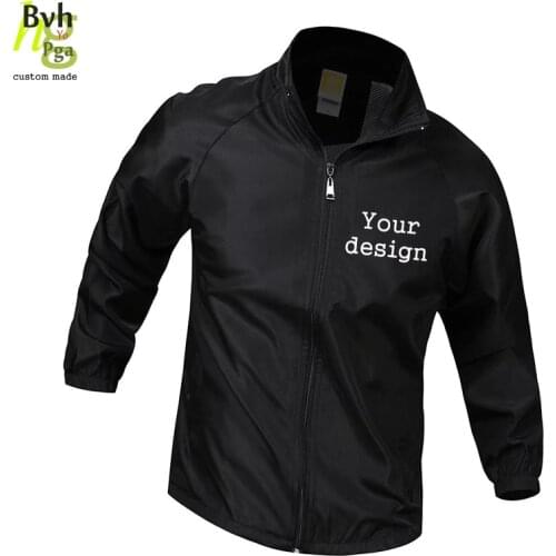 Custom logo sports outdoor riding thin jacket jacket men casual printing logo pictures men windbreaker jacket