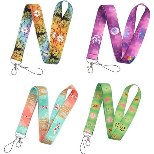 K2515 Yoga Lanyards For keychain ID Card Pass Mobile Phone USB Badge Holder Hang Rope Lariat Lanyard Women Gift