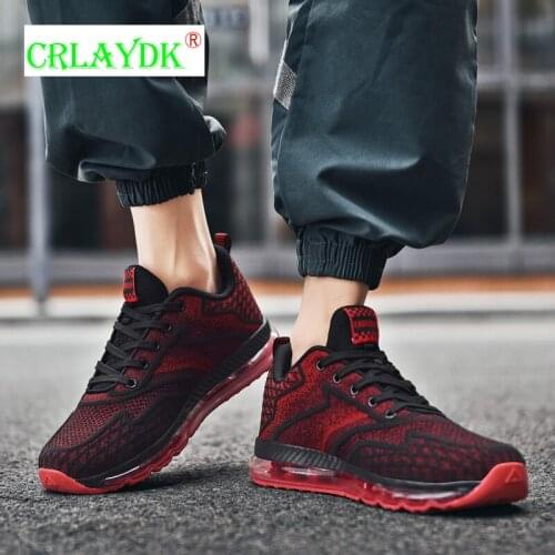 CRLAYDK Mens Shoes Breathable Fashion Lightweight Sneakers Air Cushion Walking Tennis Running Blade Lace Up Casual Trainers