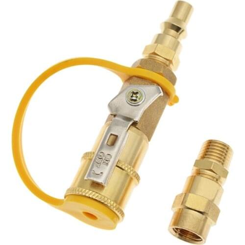 Brass Filling Joint Combination Propane Gas Tank Quick Connect Adapter Full Flow