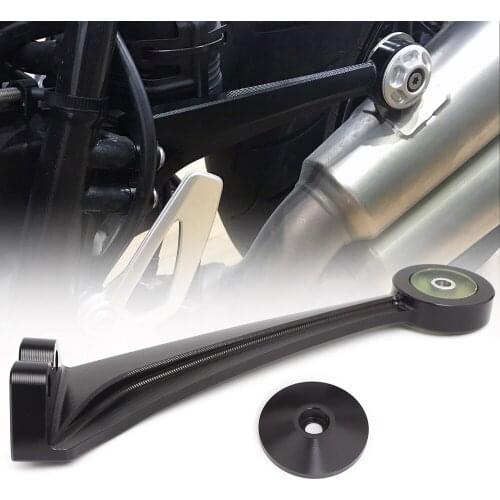 Motorcycle Black Exhaust Muffler Pipe Bracket Mount Holder Muffler Hanger For BMW R Nine T 2014-2019 Auminum