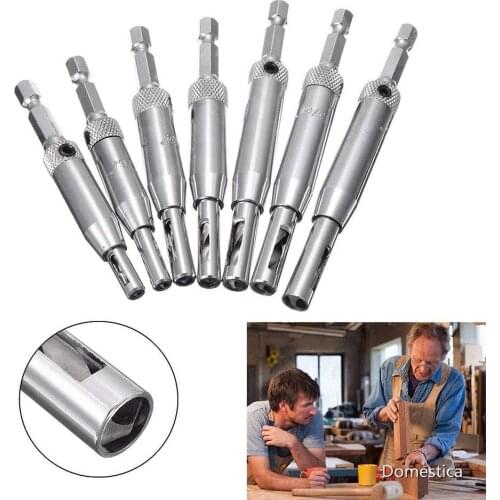 Drill Bit Set Woodworking Hole Puncher Door Window Hinge Hole Opener Hexagon Drill Bit Positioning Special-Shaped Drilling Set