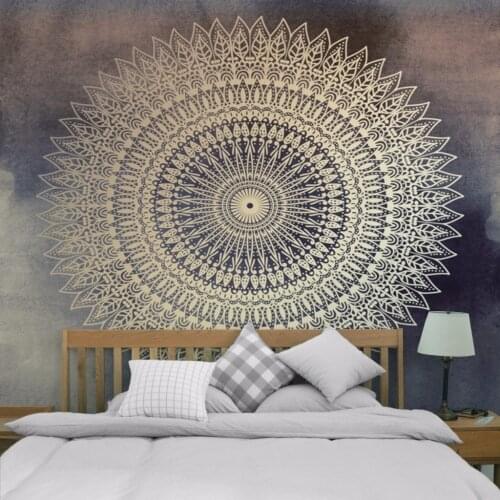 4 Size Printed Mandala Tapestry Wall Hanging Wall Decoration Hippie Tapestry Beach Throw Towel Yoga Mat
