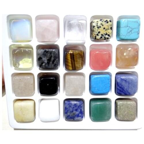 Natural stone tiger eye Turquoises Quartz Crystal aventurine bead gravel pendant for diy Jewelry making necklace Accessories20Pc