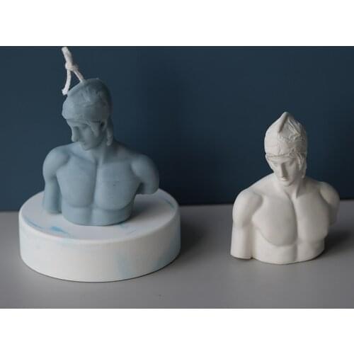 New Candle Tools Ares Portrait Mold Decoration Plaster Statue Decoration Aroma Candle DIY Material Handmade Soap Mold