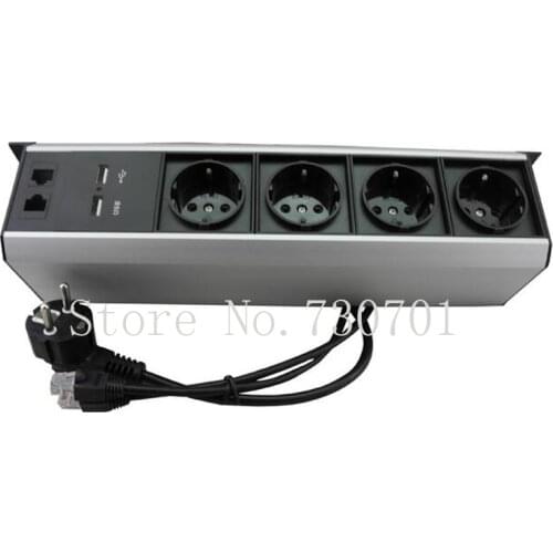 Under desk mount aluminum VGA USB HDMI socket multipin kempinski lightweighting aluminium outlet