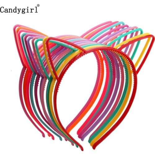 2pcs Cat Headband Baby Girl Kids Plastic Crown Hairbands Princess Halloween Easter Accessories Headwear