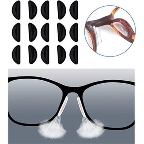 Silicone Non-slip Nose Pads Frame Glasses Flat Bridge Of Nose Unisex 10 pairs of half-moon glasses cushions Glasses Accessories