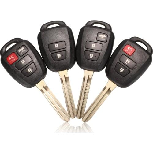 Kutery 10pcs/lot 2/3/4 Buttons Replacement Remote Car Key Shell Case Fob For Toyota CAMRY Corolla RAV4 Prius TOY43 Blade