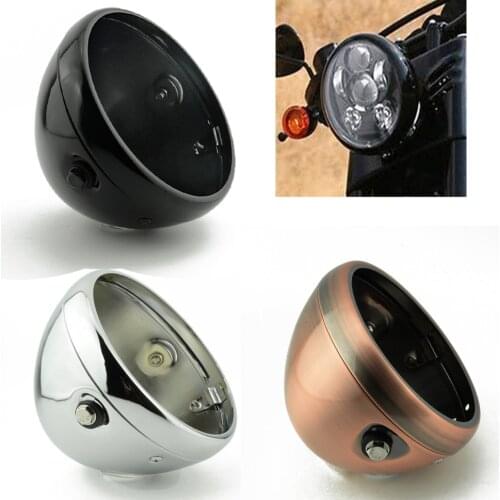 Motorcycle 5.75" 5 3/4" LED Vintage Headlight Lamp Housing W/mounting Block For Harley Dyna FXDF Street Bob Fat Bob FXD XL1200X