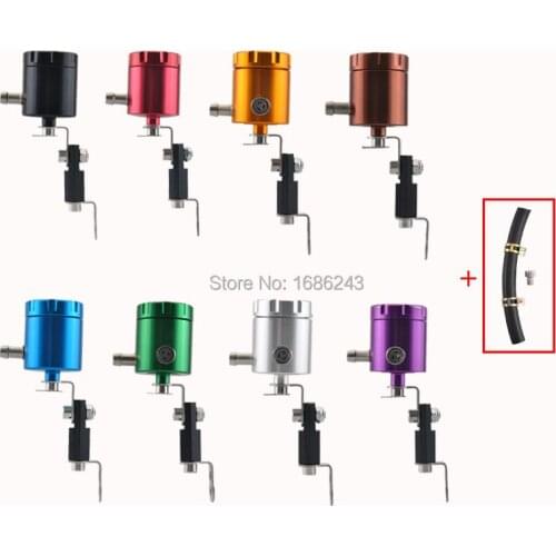 Universal Aluminum Front Brake Clutch Cylinder Fluid Oil Tank Cup Reservoir For Kawasaki Yamaha BMW 8 selectable colors