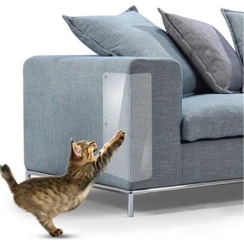 Scratch Proof Cat Scratcher Sofa Cover With Plug To Protect Upholstered Furniture Pillows Pet Products Transparent Door Sticker