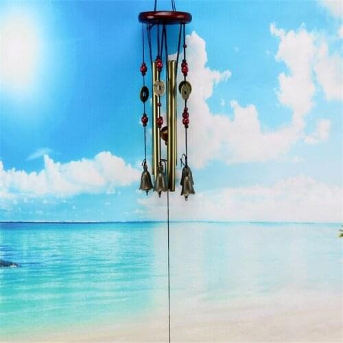 Wind Chimes Yard Antique Amazing Garden 4 Tubes Bells Copper Home Windchime Chapel Bells Wall Hanging Home Decoration