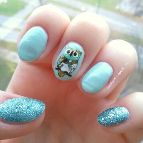 Waterdecal Nail Art Water Decals Transfer Stickers Cute Animal Owl Elephant Pattern Sticker BOP125/124 (Size: 3)