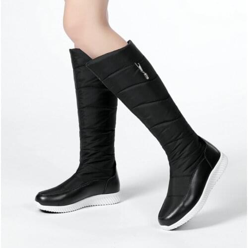 2021 Winter Warm Plush Women Snow Boots Non-Slip Platform Knee High Boots Slip On Fashion Long Boots Shoes Big Size 42 43