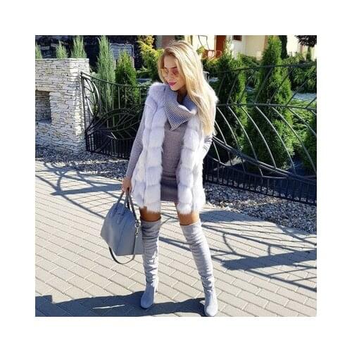 Top brand Fur Women Faux Vest MT0866 high quality