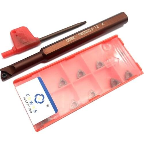 1PC D08K SWUNR04 Turning Tool Holder +10PCS WNMG040304 MP1125 High Quality Carbide Inserts CNC Cutting Tools For Stainless Steel