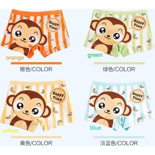 12Pc/lot Baby Boys Soft Kids Underwear Children Underpants Cartoon Short Pants 2-10Y