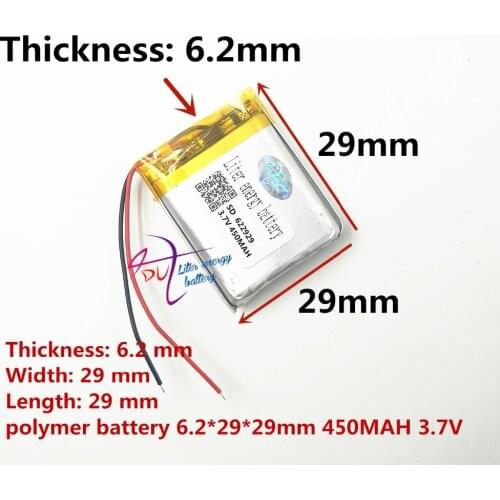622929 3.7V 450mah 603030 Bluetooth stereo camera meter polymer lithium battery manufacturers selling pedometer